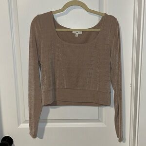 Dusty Pink Long Sleeved Crop Top